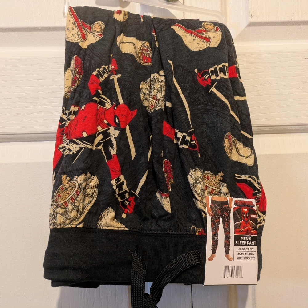 Marvel Deadpool Men's Jogger Sleep Pants X-Large New With Tags!